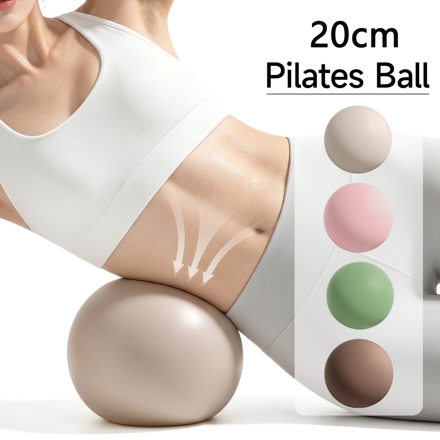 Pilates Ball Mini - 7,87-Zoll Mini Yoga Fitnessball Verdickter Anti-Explosions-Gymnastikball