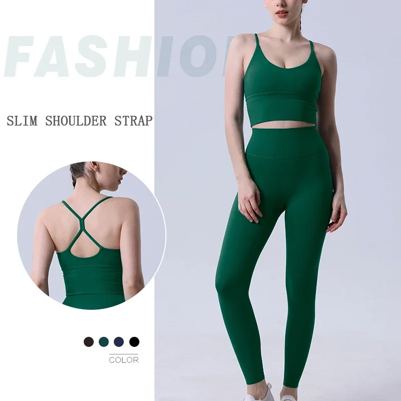 Pilates Yoga Legging - 2-teilige Yoga-Kleidung für Damen, Trainingsanzug, Sportbekleidung,