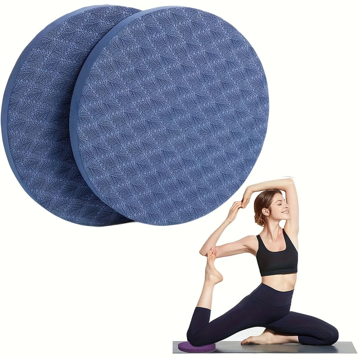 Pilates Yoga For Beginners - 2er-Pack Yoga-Kniepolster, dicke Übungspolster für Knie,