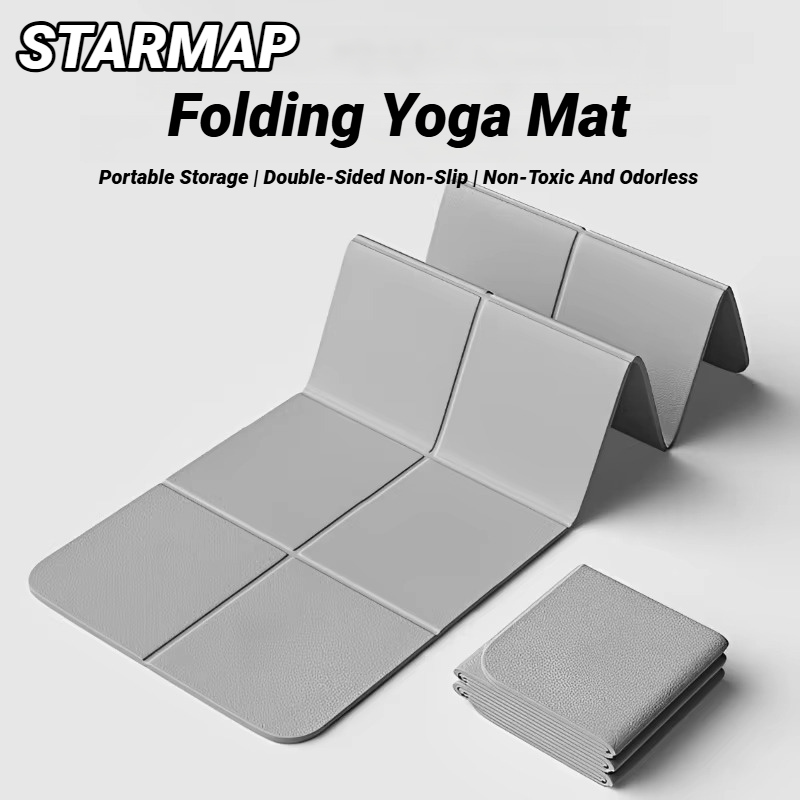 Pilates Yoga Matte - Faltbare Yogamatte, umweltfreundlich, faltbar, für Reisen,