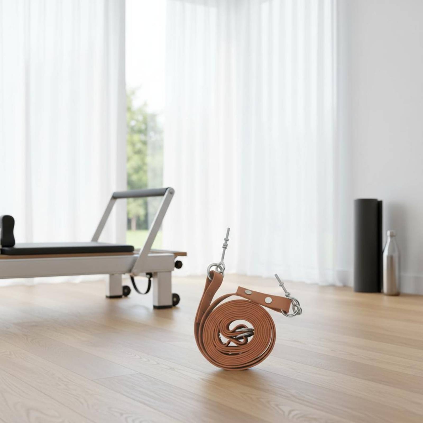 Pilates & Yoga Wohlfühlen Forchheim - Reformer Doppelschlaufen-Gurt Komfortabler Pilates Doppelschlaufen-Gurt Fitnessgerät