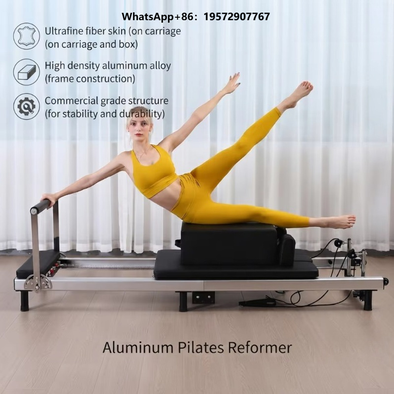 Pilates And Yoga Studio - Ultraleichter Aluminium-Pilates-Reformer, klappbare Maschine, kommerzielle Yoga-Grundtrainingsliege