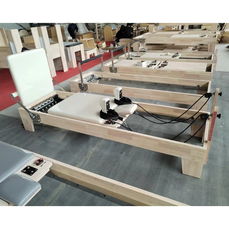 Pilates Yoga Reformer - Yoga-Training Pilates-Reformer Ausrüstung Eichenholz Pilates-Bett Reformer