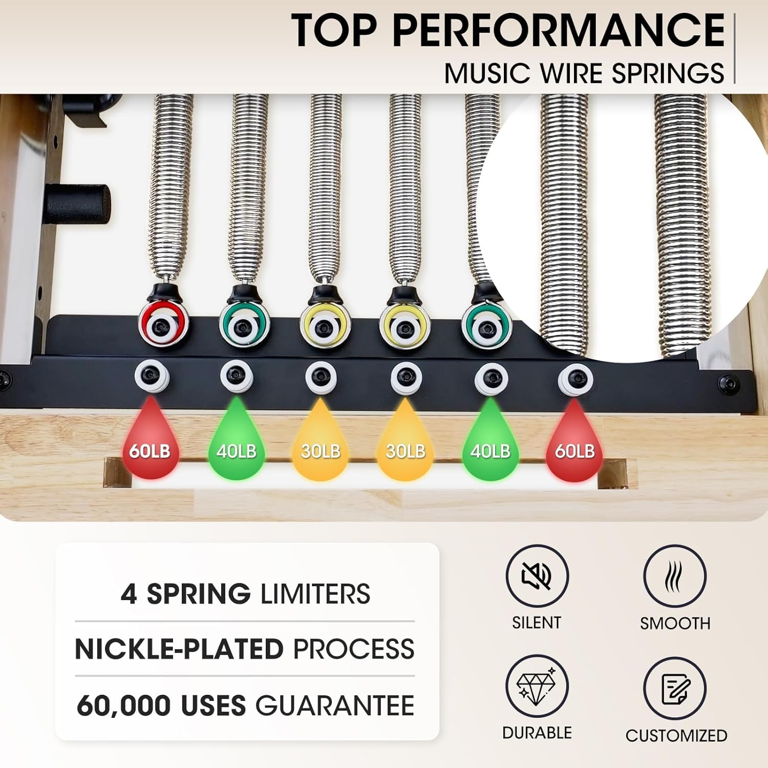Holz-Pilates-Reformer-Maschine – Pilates Reformer Spring Bewertung und Preis
